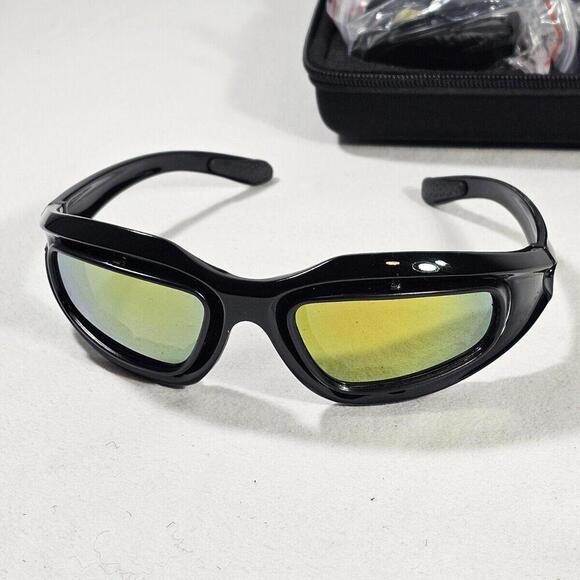 Belinous Polarized Motorcycle Glasses Sunglasses Goggles Interchangeable Lenses - Picture 7 of 11